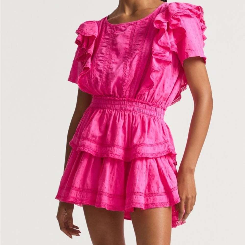 LoveShackFancy Natasha Watermelon Ice Minj Dress